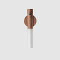 Wood-grain motion sensor wall light in walnut