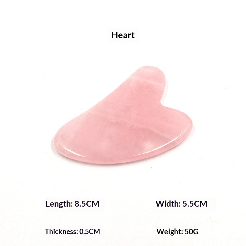 Rose Quartz Gua Sha in use