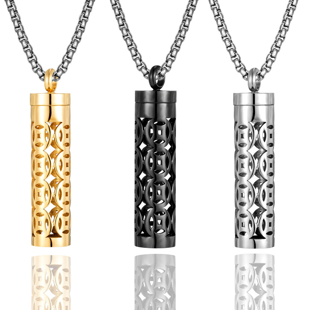 Aura Diffuser Necklace steel finish