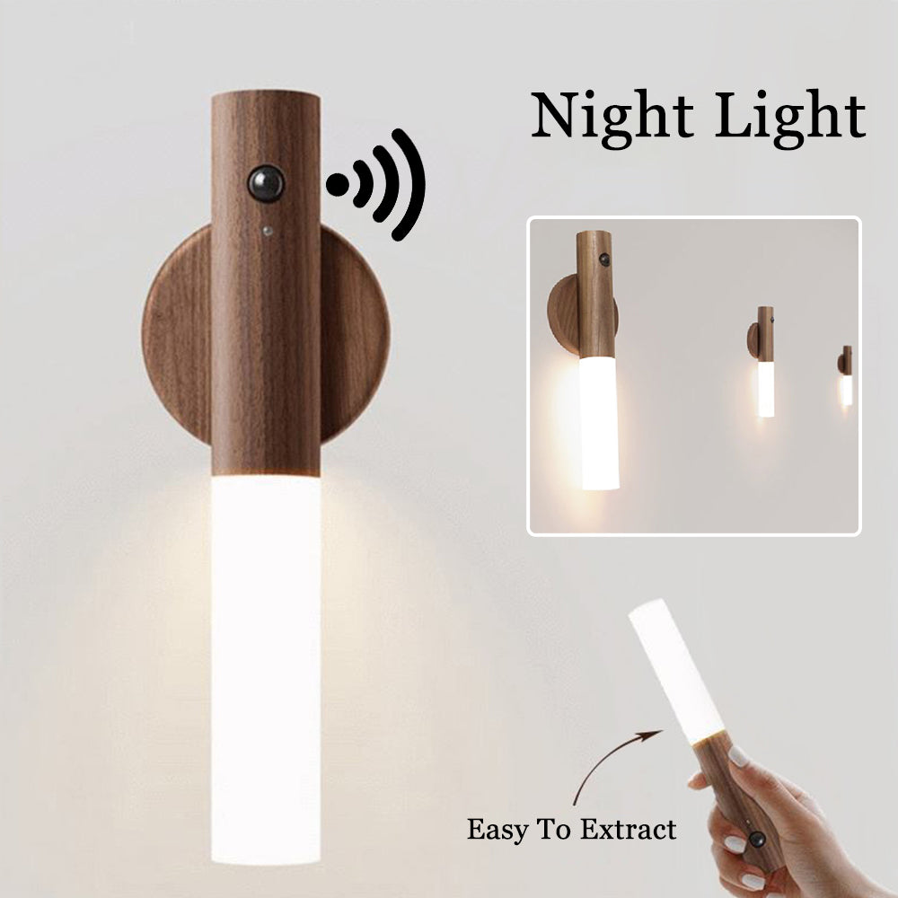 Motion sensor wall light in use